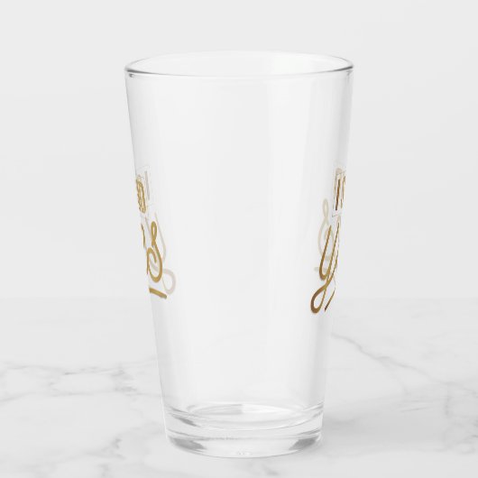 贈り物になる花嫁 – 私はYes金箔と言っフェイクた タンブラーグラス (右)