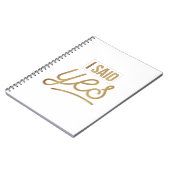 贈り物になる花嫁 – 私はYes金箔と言っフェイクた ノートブック (左側)