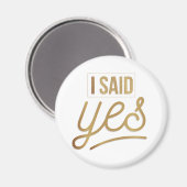 贈り物になる花嫁 – 私はYes金箔と言っフェイクた マグネット (正面/裏面)