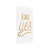 贈り物になる花嫁 – 私はYes金箔と言っフェイクた メタルプリント (アングル)