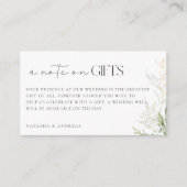 贈り物に書かれた野生の森結婚 エンクロージャーカード (正面)