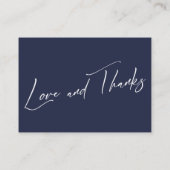 贈り物に関しモダンてネイビーブルー エンクロージャーカード (裏面)