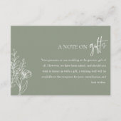 贈り物に関するメモSage Green結婚's Wishing Well エンクロージャーカード (正面)