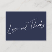 贈り物に関するモダンメモNavy Blue エンクロージャーカード (裏面)