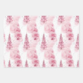 贈り物のためのピンクのクリスマスラッピング紙 ラッピングペーパーシート (正面3)