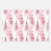 贈り物のためのピンクのクリスマスラッピング紙 ラッピングペーパーシート (正面)