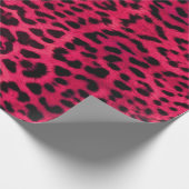 贈り物のためのホットピンクヒョウ印刷紙 ラッピングペーパー (角)