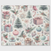 贈り物のための楽しい休日をテーマにした包装紙 ラッピングペーパー (フラット)