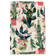 贈り物のための水色サボテンのクリスマスラ与えイト