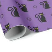 贈り物のための黒猫の包み不気味紙 ラッピングペーパー (ロールコーナー)