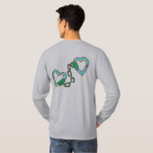 贈り物のためのtシャツの長い袖のバレンタインデー tシャツ (裏面フル)