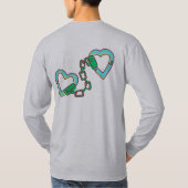 贈り物のためのtシャツの長い袖のバレンタインデー tシャツ (裏面)