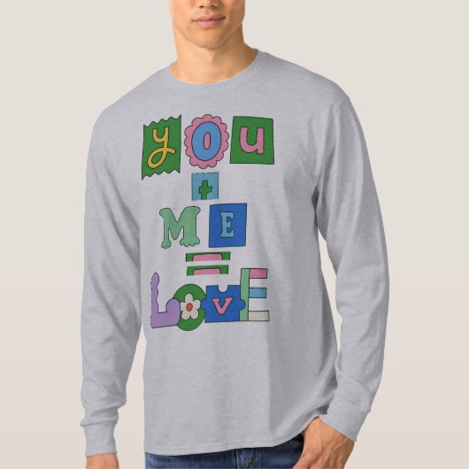 贈り物のためのtシャツの長い袖のバレンタインデー tシャツ (正面)