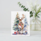贈り物のトナカイ ポストカード (スタンド正面)