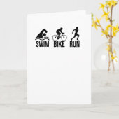 贈り物のトライアスリート,スポーツのトライアスロンの愛好者に カード (黄色い花)