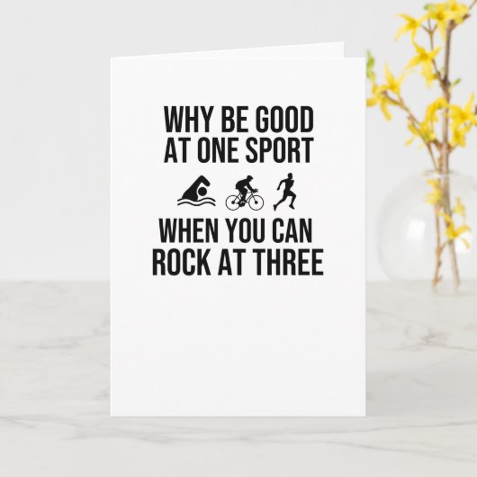 贈り物のトライアスリート,スポーツのトライアスロンの愛好者に カード (黄色い花)