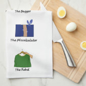 贈り物のラッピングパーソナリティ キッチンタオル (四つ折り)