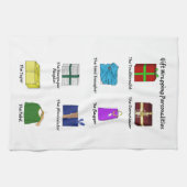 贈り物のラッピングパーソナリティ キッチンタオル (横)