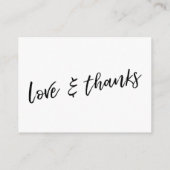 贈り物の手書きカジュアルの結婚メモ,白 エンクロージャーカード (裏面)