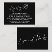 贈り物の手書き(黒と白)について エンクロージャーカード (正面/裏面)