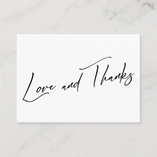 贈り物の手書モダンき記結婚録 エンクロージャーカード (裏面)