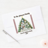 贈り物の楽しい休日のシール スクエアシール (封筒)