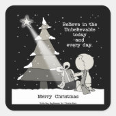 贈り物の贈り物 – クリスマス スクエアシール (正面)