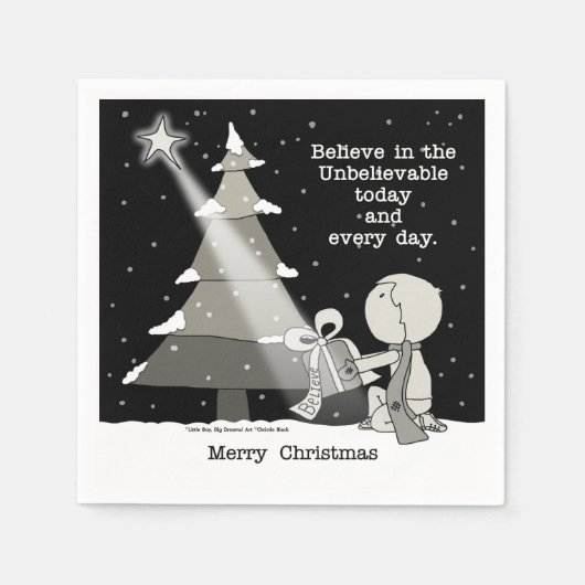 贈り物の贈り物 – クリスマス スタンダードカクテルナプキン (正面)