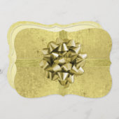 贈り物の金箔に似たクリスマス シーズンカード (正面/裏面)