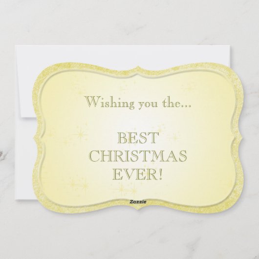 贈り物の金箔に似たクリスマス シーズンカード (裏面)