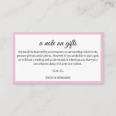 贈り物の願いモダンの結婚手紙 エンクロージャーカード (正面)