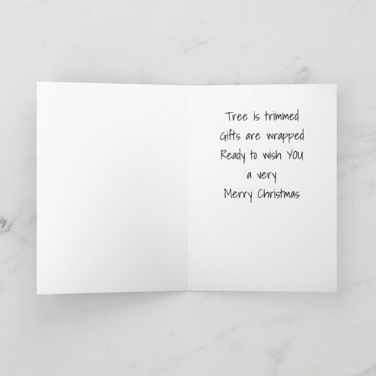 贈り物は包まれたクリスマスに飾る カード (内部)