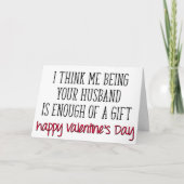 贈り物は十分おもしろい、妻バレンタインデー カード (正面)