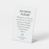 贈り物は要らない、結婚のミニマルなシンプル人 台座サイン (正面)