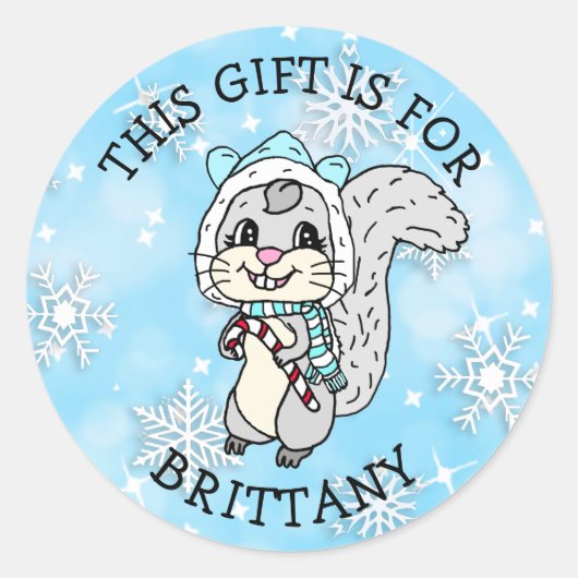 贈り物は…クリスマスリス ラウンドシール (正面)