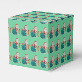 贈り物やおもちゃが入った可愛い父のクリスマス フェイバーボックス