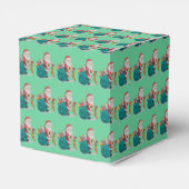 贈り物やおもちゃが入った可愛い父のクリスマス フェイバーボックス (裏面サイド)