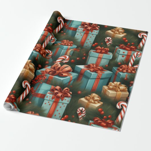 贈り物やお菓子 ラッピングペーパー (アンロールド)