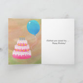 贈り物や風船や歌のあるハッピーバースデー カード (内部)