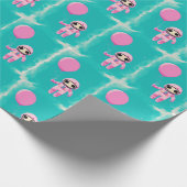贈り物を包むのに最適な可愛いコスモナウ。 ラッピングペーパー (角)