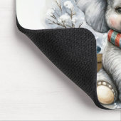 贈り物を持ったクリスマスゾウ マウスパッド (コーナー)