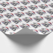 贈り物を持ったクリスマスゾウ ラッピングペーパー (角)