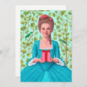 「贈り物を持っている18世紀の女性」 フラットカード (正面/裏面)