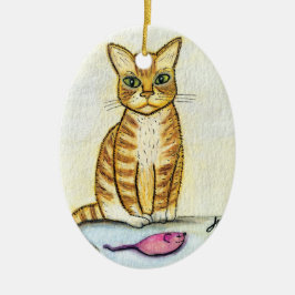 贈り物を持って来た セラミックオーナメント