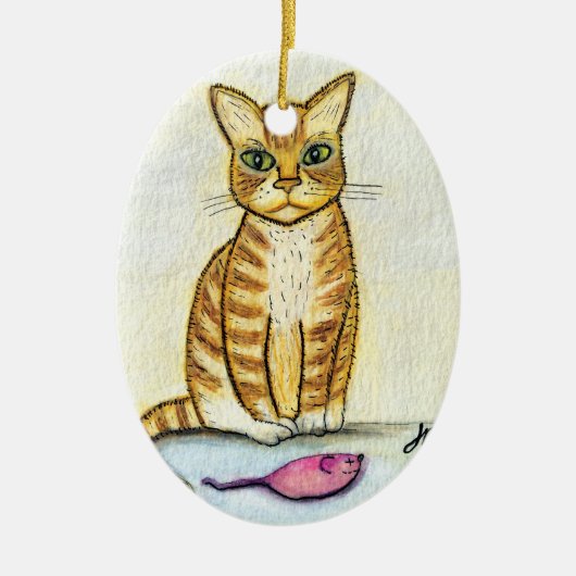 贈り物を持って来た セラミックオーナメント (正面)