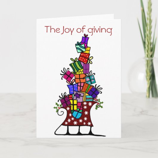 贈り物を持つそり、カ与えードの空白の喜び シーズンカード (正面)