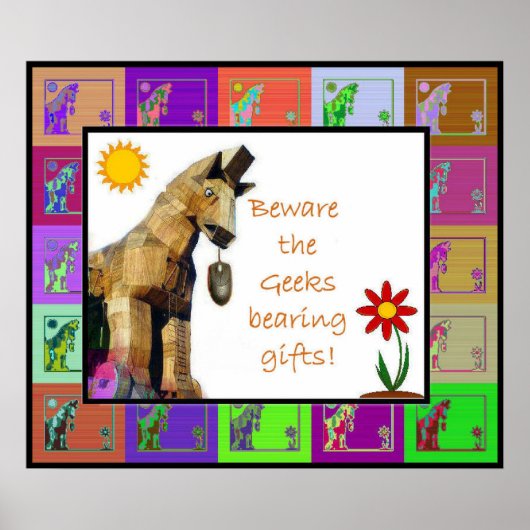 贈り物を持つギークに注意 ポスター (正面)