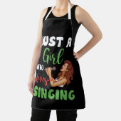 贈り物を歌うのが大好きな少女 エプロン (インサイチュ)