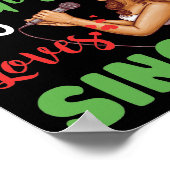 贈り物を歌うのが大好きな少女 ポスター (角)