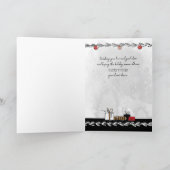 贈り物を添えた姪スタイリッシュの女性のためのクリスマス カード (内部)